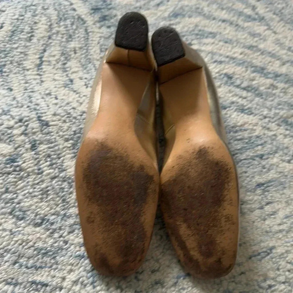 Coquettes Young and heart metallic vintage 60s mod block Heels 8 - Picture 7 of 8